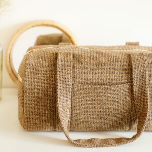 Sac week end - lainage couture beige