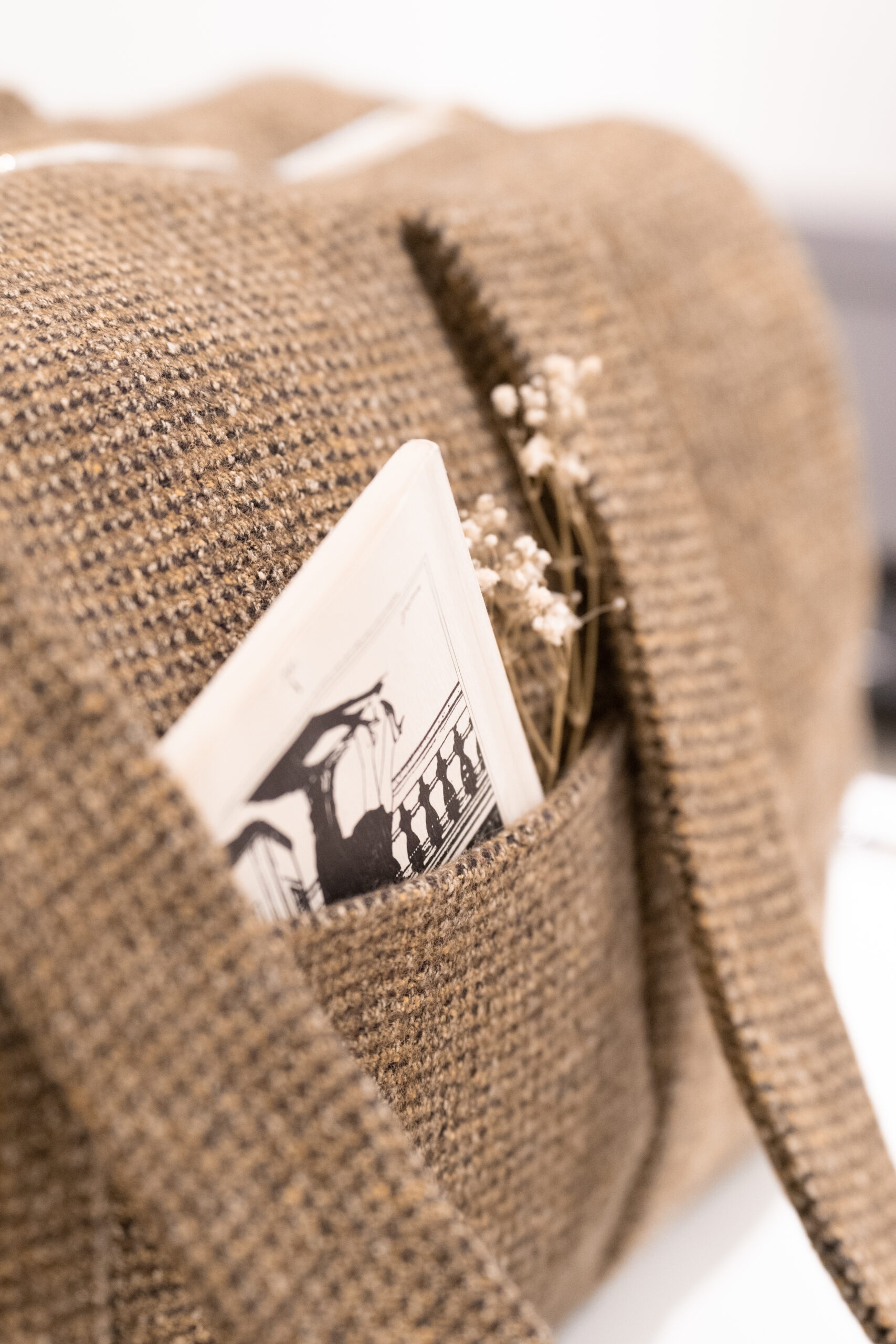 Sac week end - lainage couture beige – Image 5