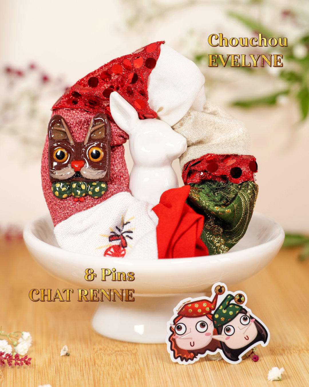 Coffret Evelyne + Pins Chat Renne – Image 3