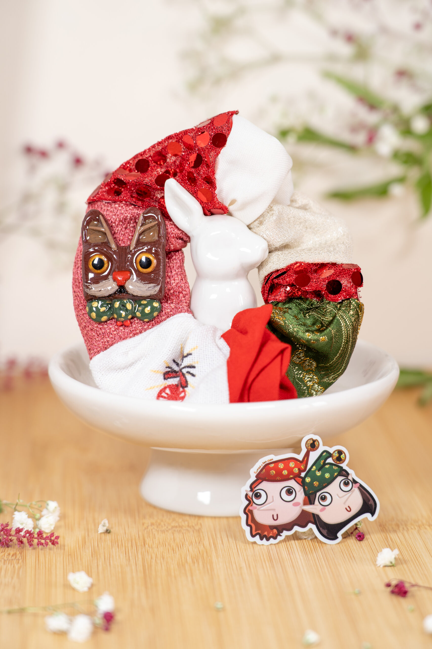 Coffret Evelyne + Pins Chat Renne