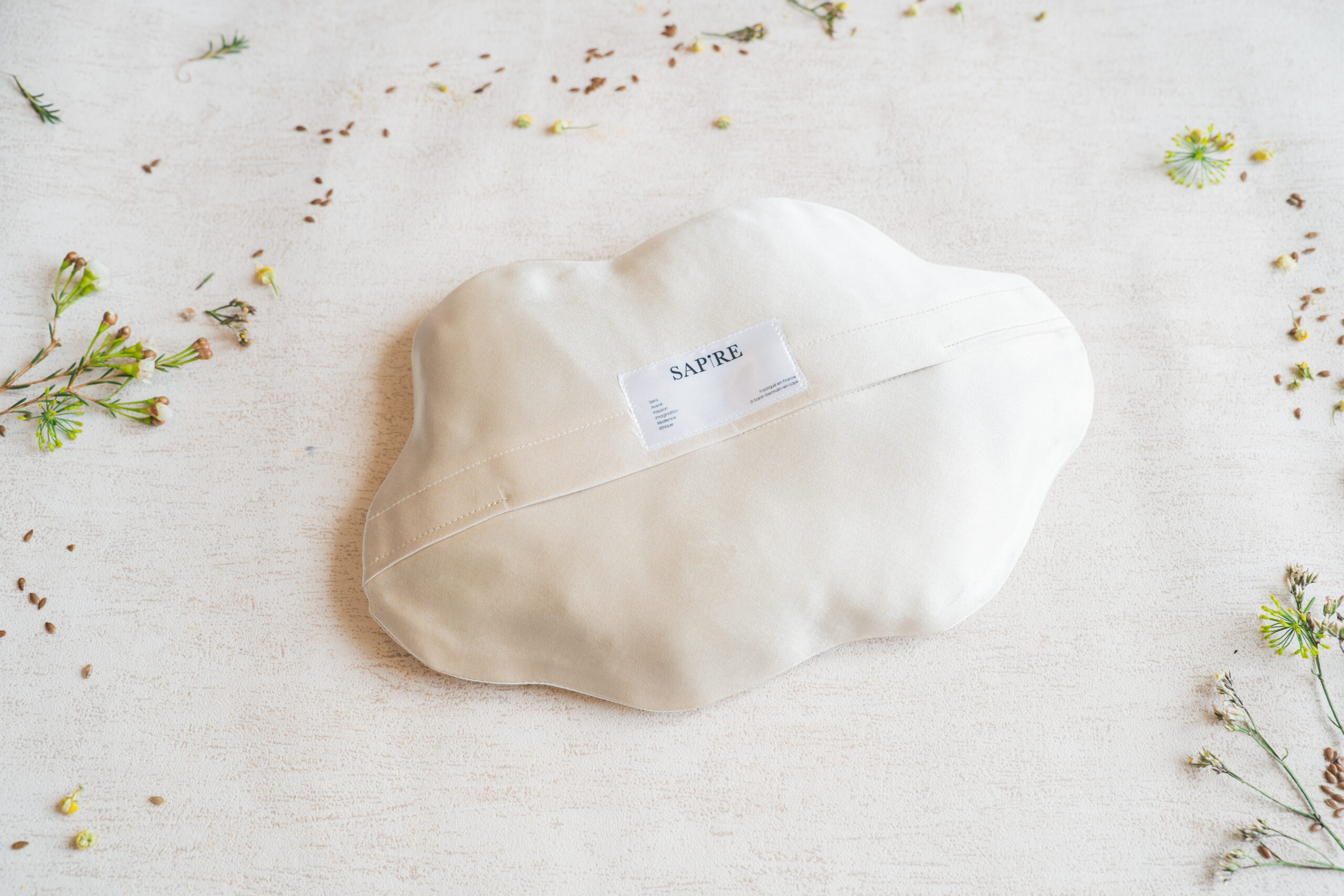 Bouillotte nuage Stella / Housse Pure Soie HQ